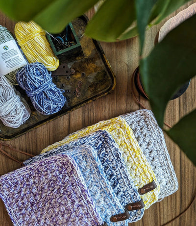 Modern Moss Stitch Potholder Crochet Pattern - 99% Coffee
