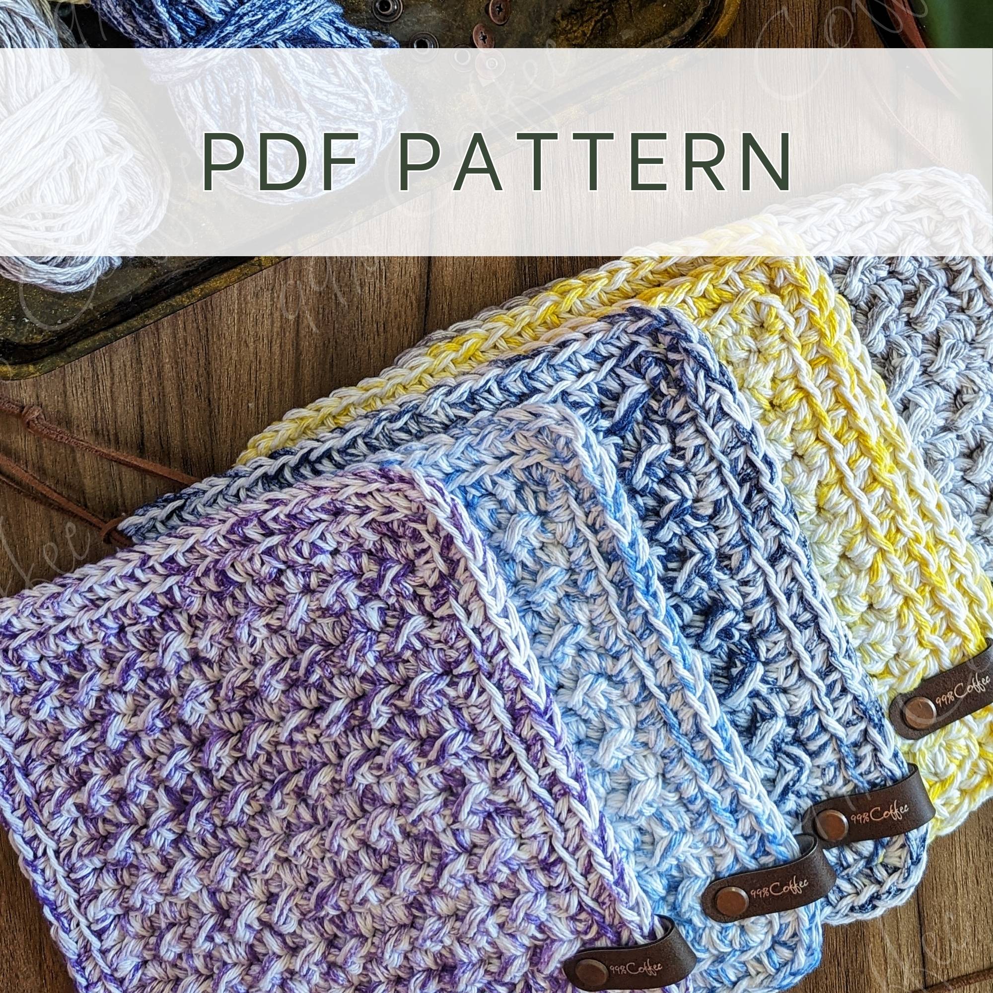 Crochet Pattern || Modern Moss Stitch Potholder - 99% Coffee